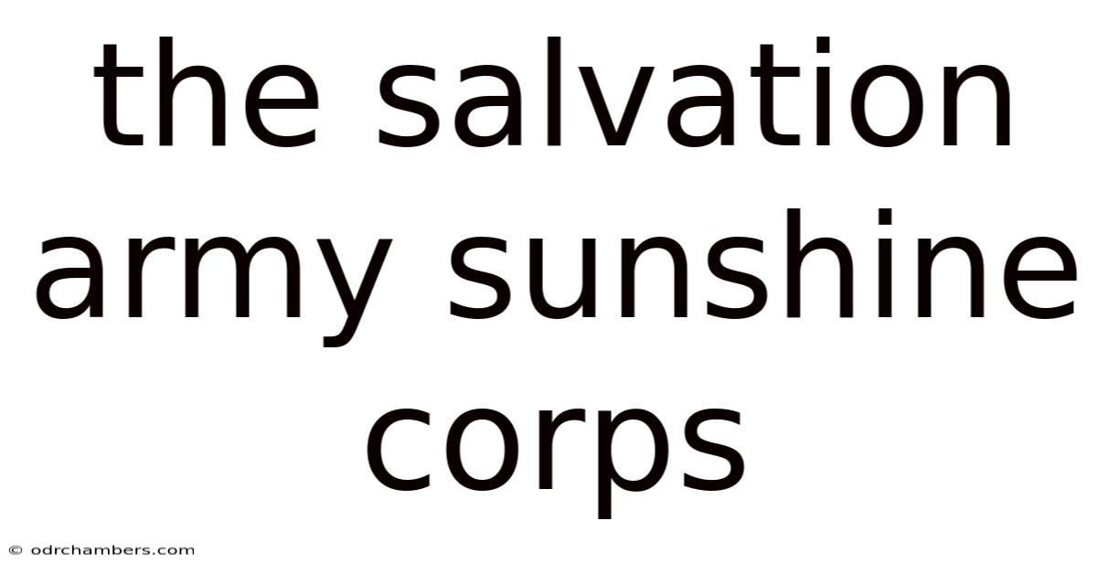 The Salvation Army Sunshine Corps