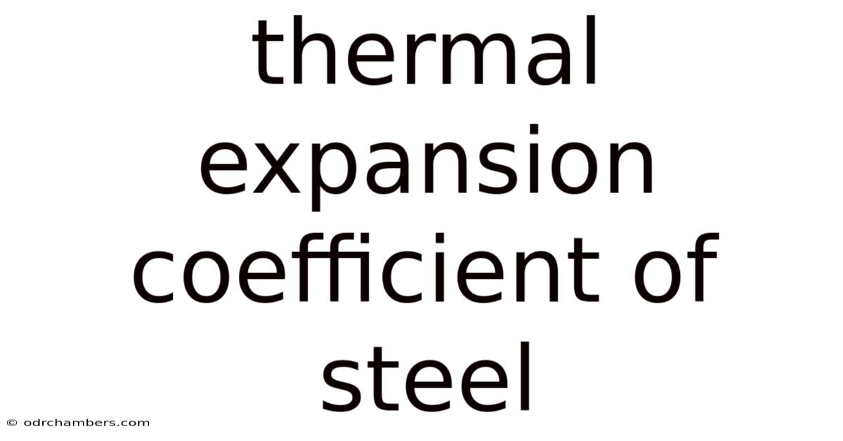 Thermal Expansion Coefficient Of Steel