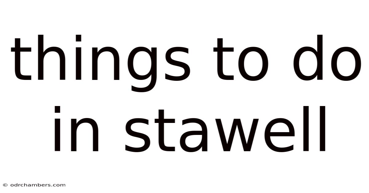 Things To Do In Stawell