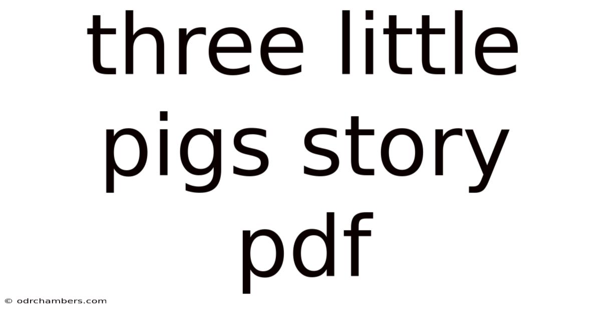 Three Little Pigs Story Pdf
