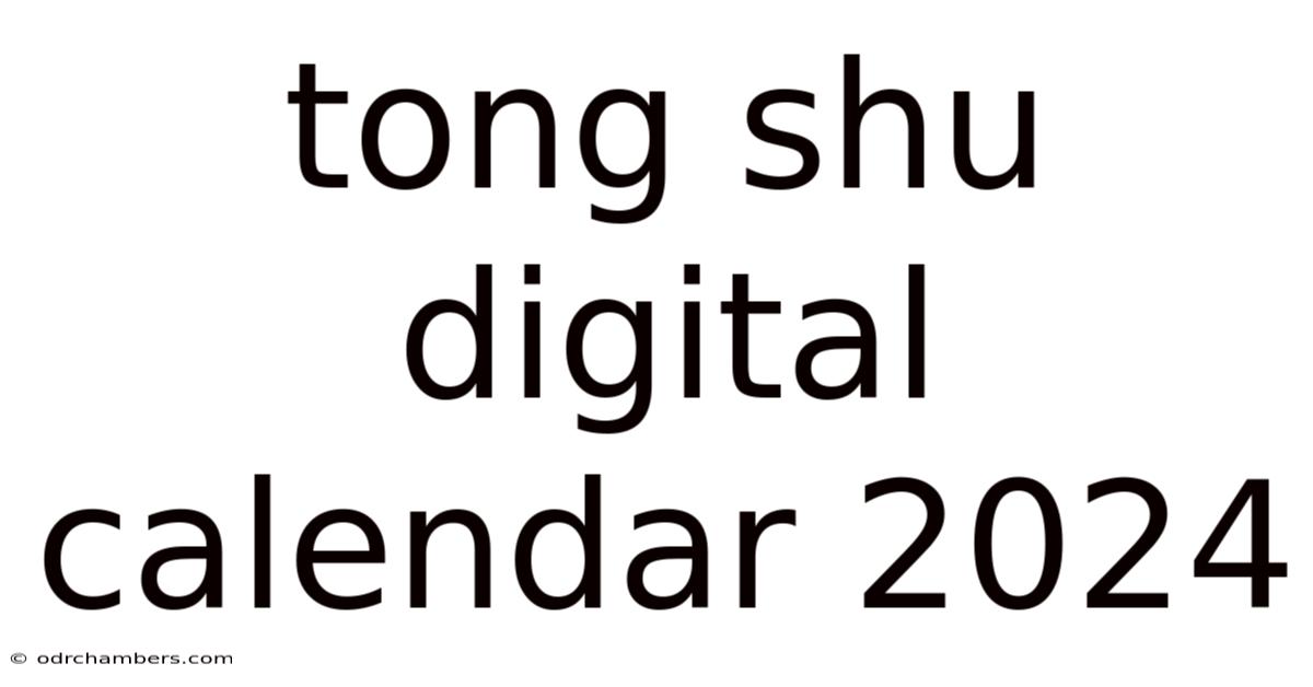 Tong Shu Digital Calendar 2024
