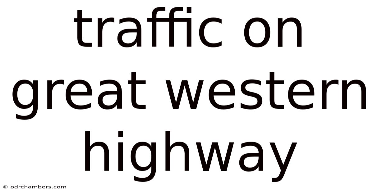 Traffic On Great Western Highway