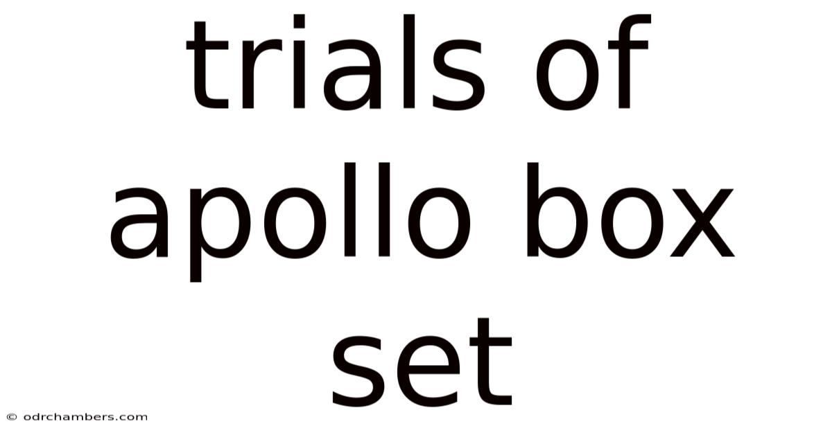 Trials Of Apollo Box Set