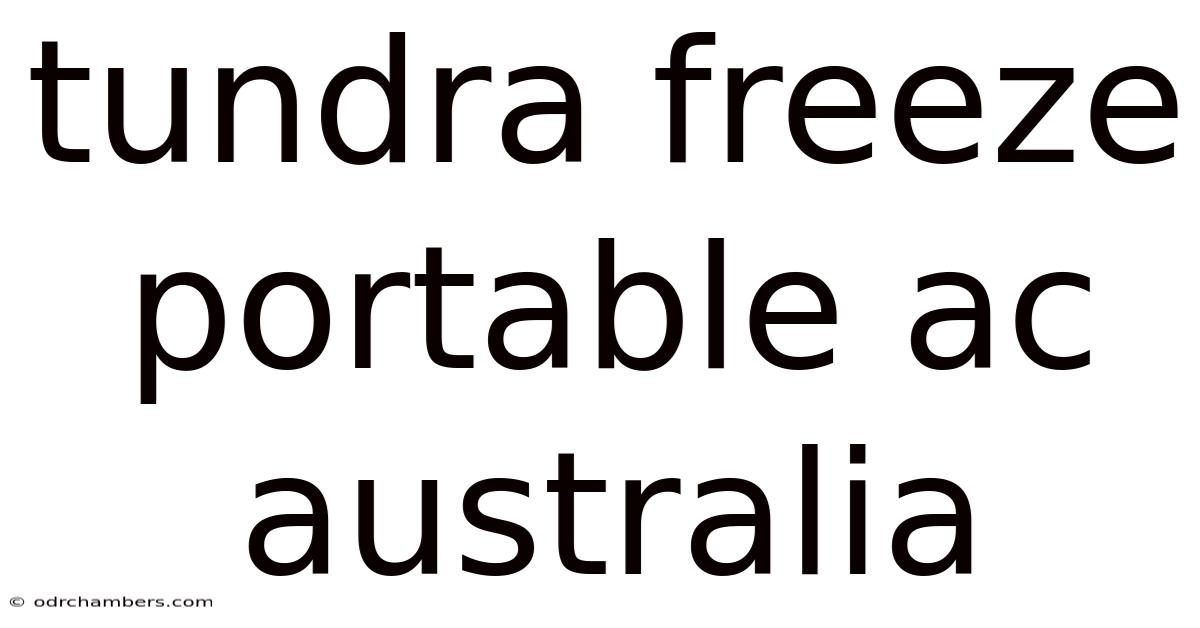Tundra Freeze Portable Ac Australia