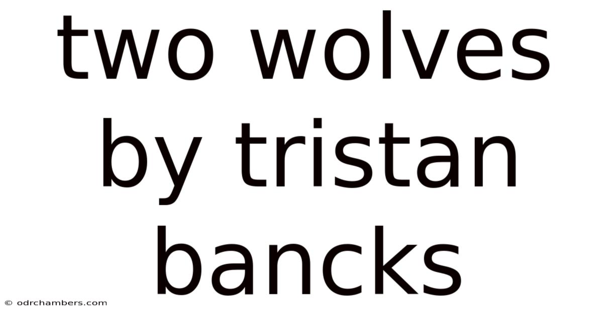 Two Wolves By Tristan Bancks
