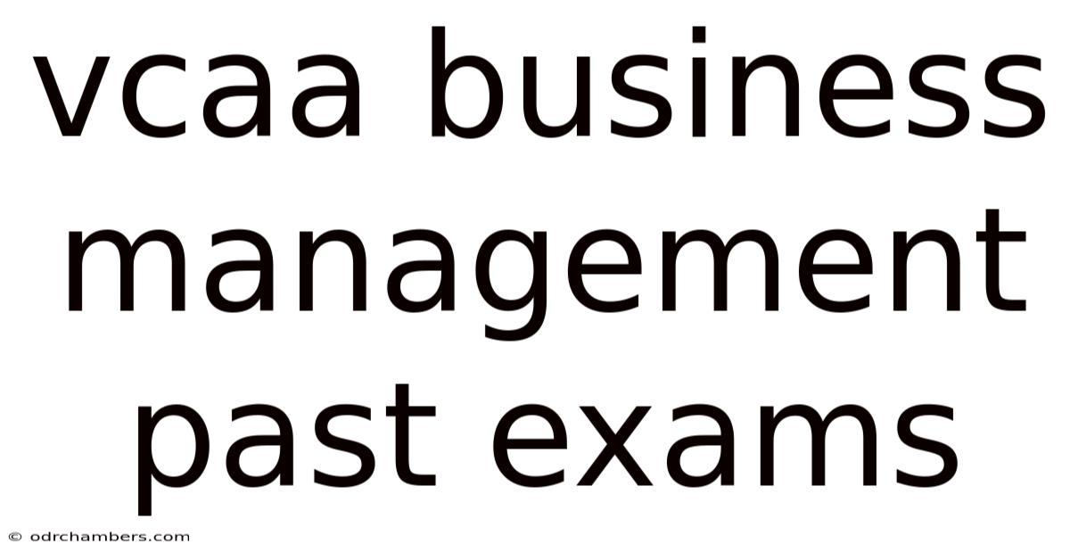 Vcaa Business Management Past Exams
