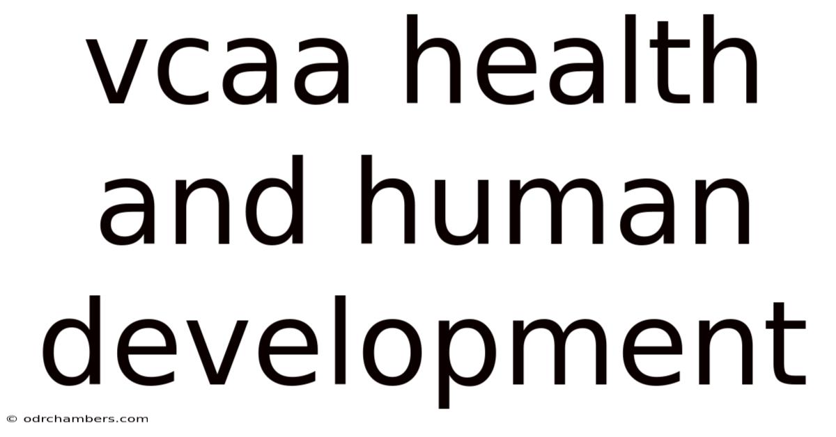 Vcaa Health And Human Development
