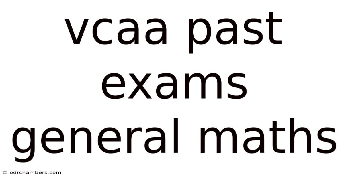 Vcaa Past Exams General Maths