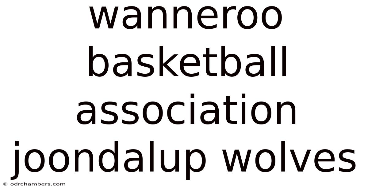 Wanneroo Basketball Association Joondalup Wolves