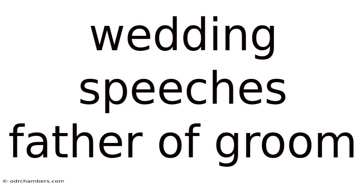 Wedding Speeches Father Of Groom