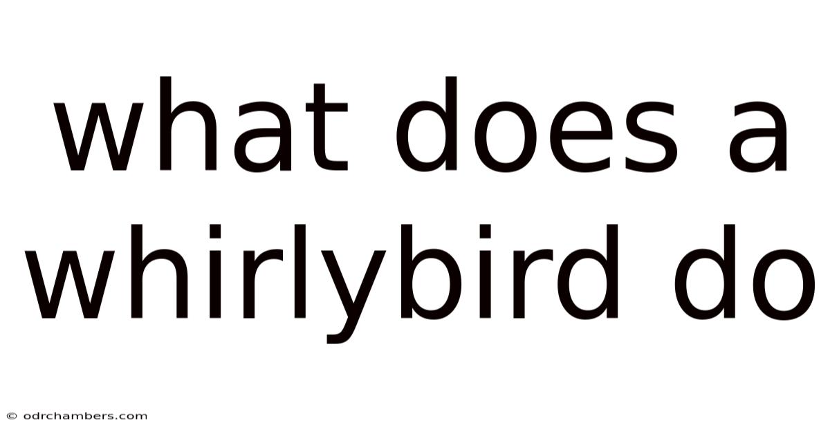 What Does A Whirlybird Do