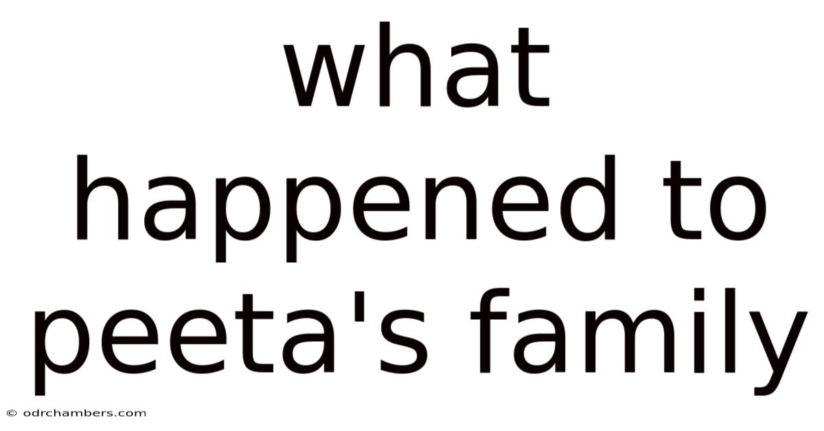 What Happened To Peeta's Family