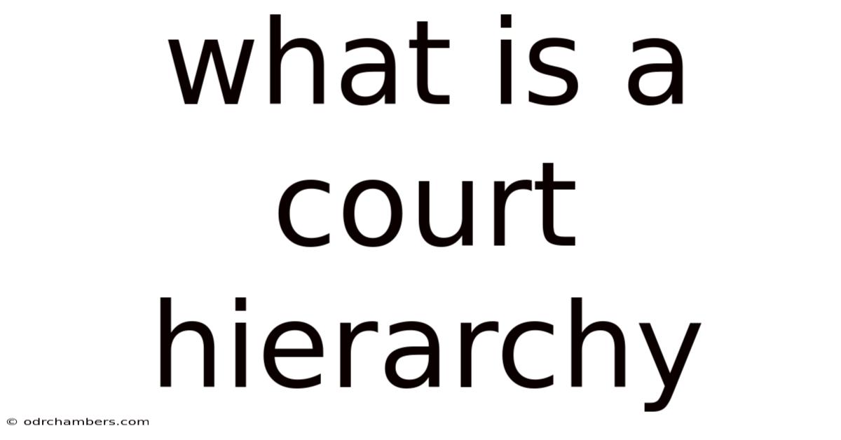 What Is A Court Hierarchy