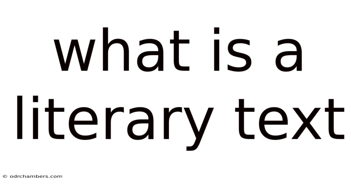 What Is A Literary Text