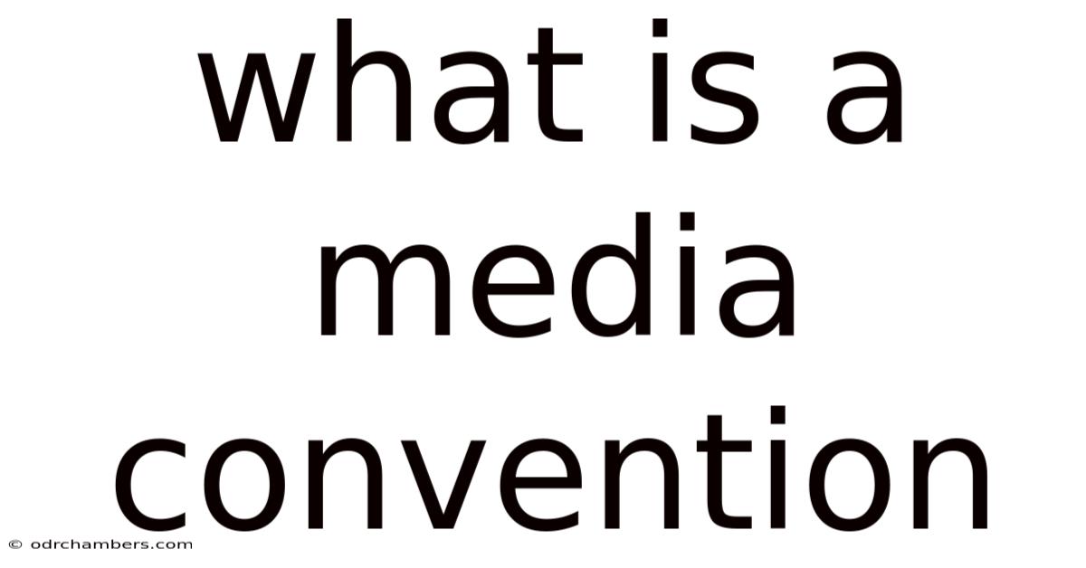 What Is A Media Convention