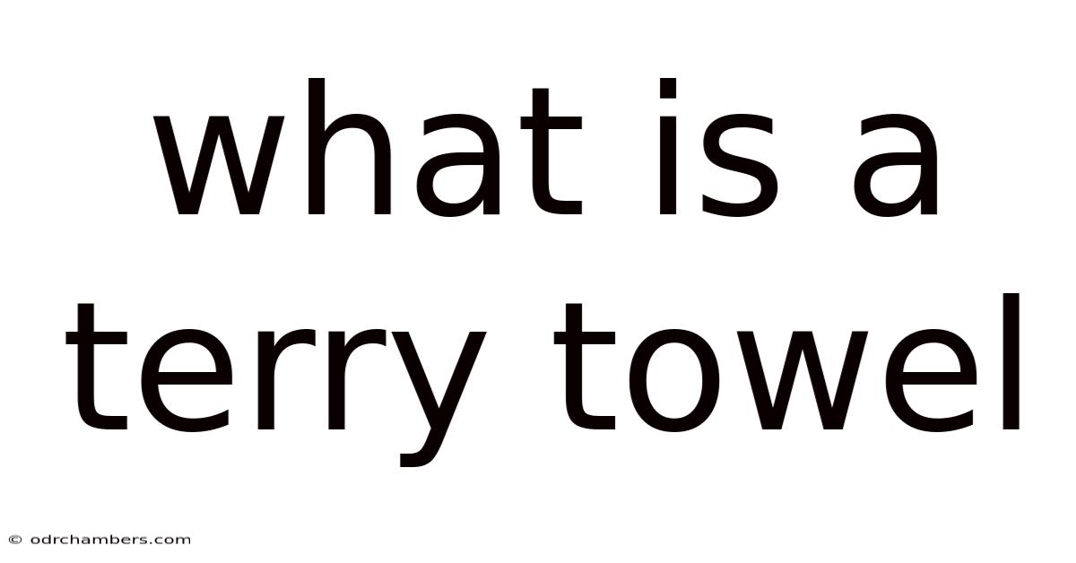 What Is A Terry Towel