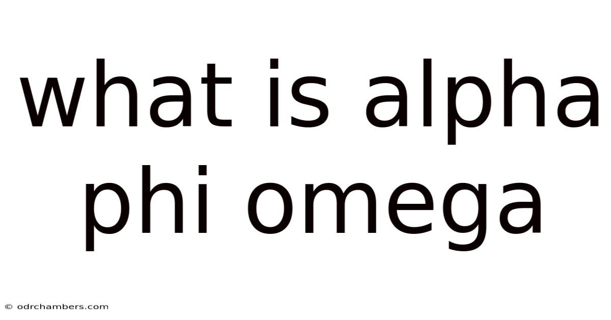 What Is Alpha Phi Omega