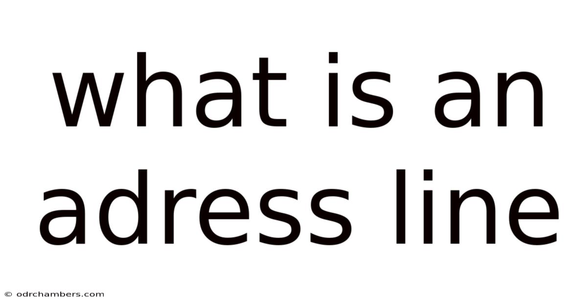 What Is An Adress Line