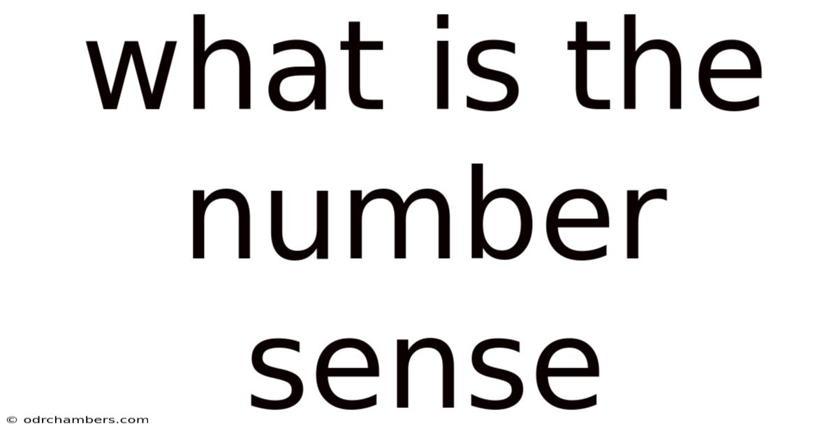 What Is The Number Sense