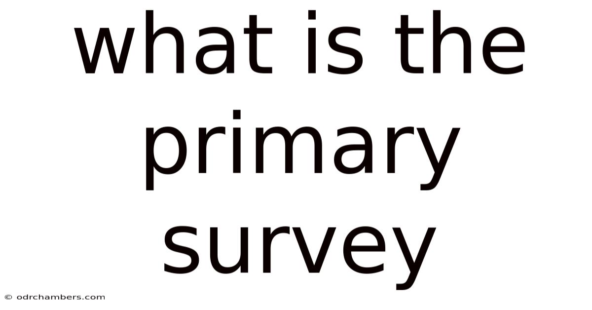 What Is The Primary Survey