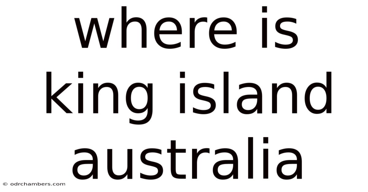 Where Is King Island Australia