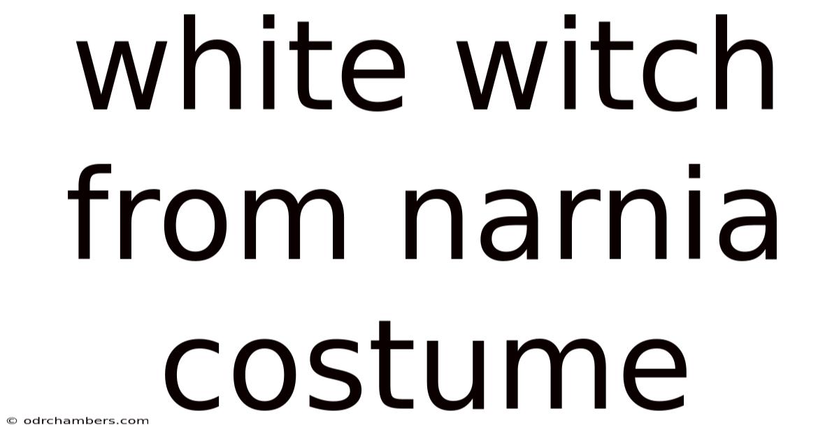 White Witch From Narnia Costume