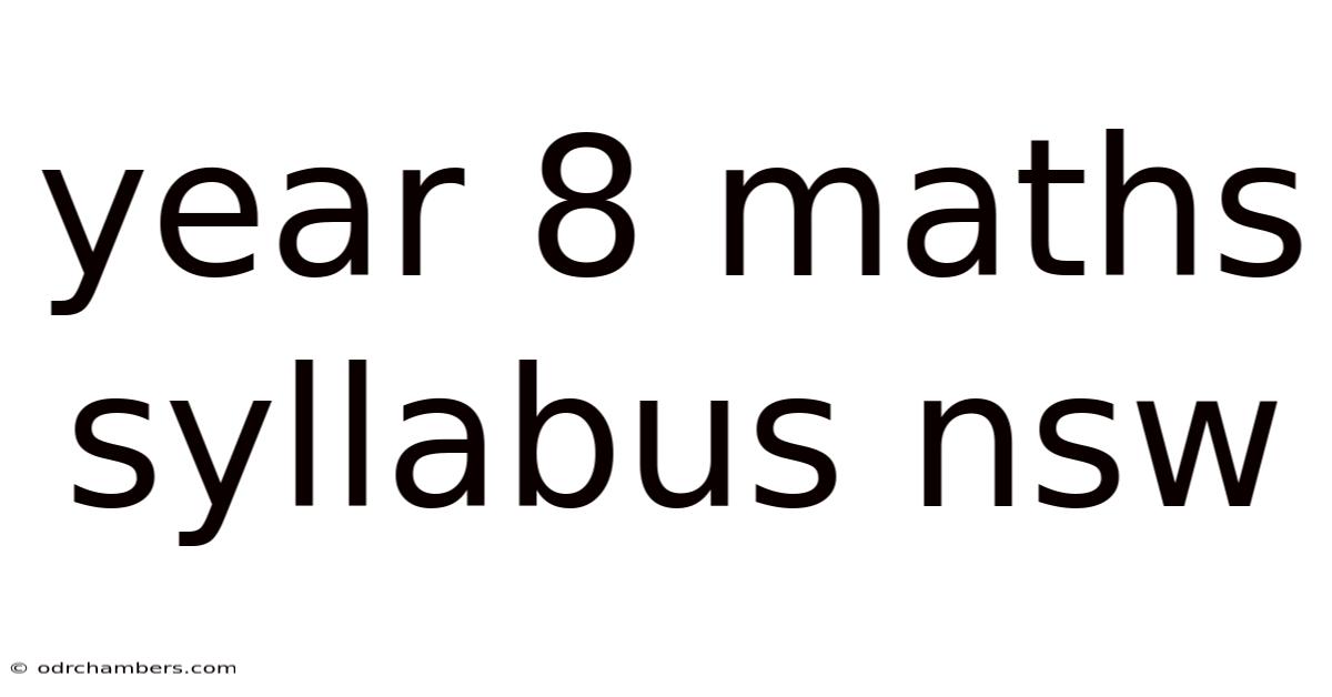 Year 8 Maths Syllabus Nsw