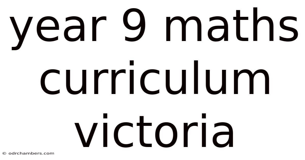 Year 9 Maths Curriculum Victoria